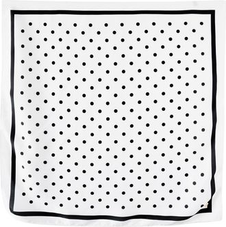 L. Erickson Hepburn Polka Dot Hair Scarf in Cream/Black at Nordstrom