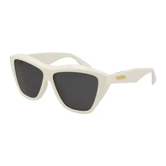 Bottega Veneta BV1092S003 Cat-Eye Full Rim Sunglasses - Ivory