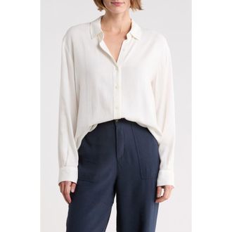 Splendid Woven Button-Up Shirt in Paper White at Nordstrom Rack, Size X-Small