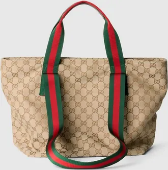Gucci GG Small Tote Bag, Beige, GG Canvas