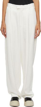 Marni Womens Pantalone Sartoriale In Cady Di Viscosa - Light Grey Cotton - Size EU 38 (Womens)