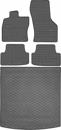 OEM Juego De Alfombrillas De Goma Para Coche Y Alfombrilla Para Maletero Para Vw Golf Vii Kombi (2012-2019)