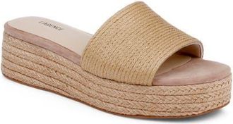 L'agence Ramani II Espadrille Platform Wedge Slide Sandal in Natu Rafi at Nordstrom, Size 7.5