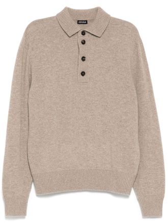Ermenegildo Zegna Sweater met ronde hals - Bruin