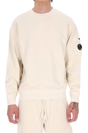 C.P. Company Cream Cotton Crewneck Sweatshirt