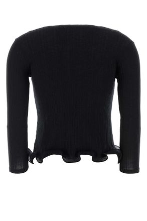 Fendi Fs9741avfe F0gme Black Exterior: Virgin Wool Maglie Sweater
