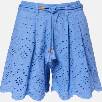 Poupette St Barth Broderie anglaise cotton shorts