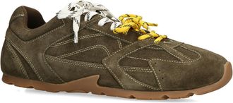 Steve Madden Mens Leather Midas Khaki Sneakers - Size UK 9