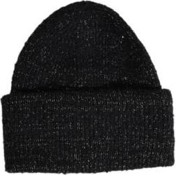 Pieces Metallic Knit Beanie - Dames - Hoeden - Zwart - ONE Size - Polyester - Accessoires