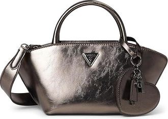 Guess Bolena Mini Satchel Satchel Womens Handbags Pewter, Polyurethane