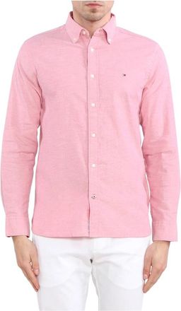 Tommy Hilfiger 1985 Collection Regular Fit Shirt - Heren - Casual Overhemden - Roze - 2XL - Katoen - Overhemden