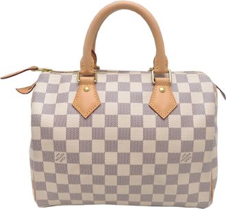 Louis Vuitton White Damier Azur Boston Bag (Pre-Owned)