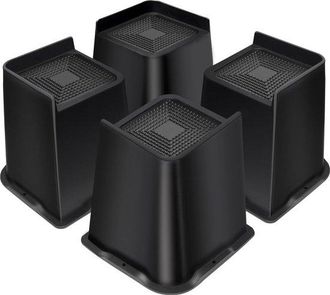No Brand Juego De Cuatro Elevadores De Cama Extragrandes En Forma De L, Reforzados Y De Gran Grosor Tambi&eacute;n Aptos Para Sof&aacute;s, Sillones Y Escritorios