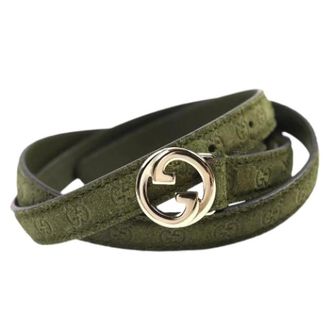Gucci Pre-owned Belts, female, Green, Size: ONE SIZE Pre-owned Vintage Belt