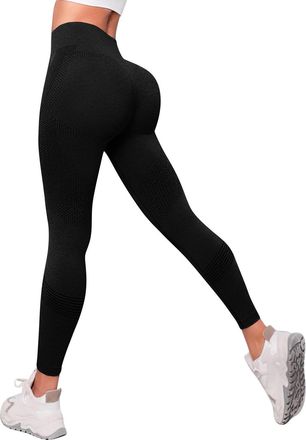 Generic Womens Compression Leggings for Anti Fat Mass Sports Push Up Leggings 3D Anticellulite Fitness Elegant Pants Tummy Control Full Seamless Gym High Wais