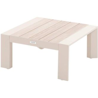 Hesperide Hesperide - Mesa De Centro De Jard&iacute;n Evasion Cuadrada De Arcilla Y Lino 65 X 65 Cm De Aluminio - Hesp&eacute;ride