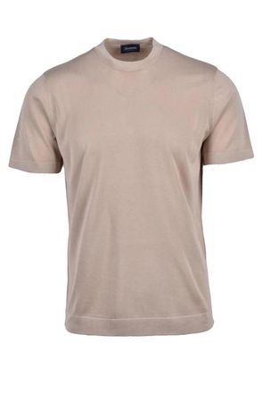 Drumohr Cotton Crewneck Top - Beige