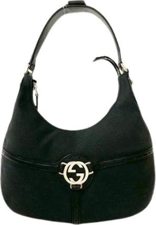 Gucci Pre-owned Shoulder Bags, female, Black, Size: ONE SIZE Pre-owned Vintage Shoulder Bag