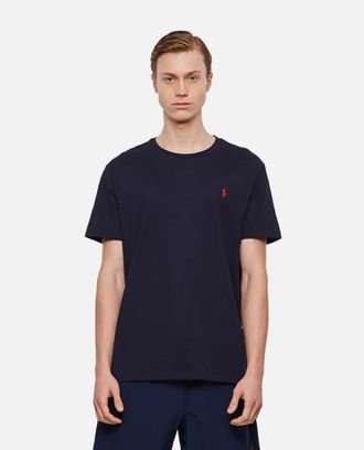 Ralph Lauren Navy Blue Logo Detail T-Shirt