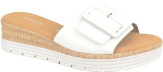 Gabor Witte Slip-On Velcro Schoenen - Dames - Sandalen - Wit - 37 1/2 EU - Schoenen