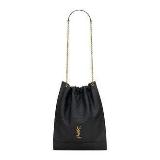 Saint Laurent Jamie Pochon Shoulder Bag - female - Saint Laurent - Bucket Bags - Black - ONE SIZE - Bags