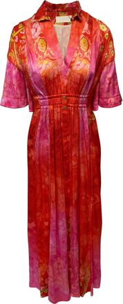 Peter Pilotto Floral-Print Dress in Multicolor Silk
