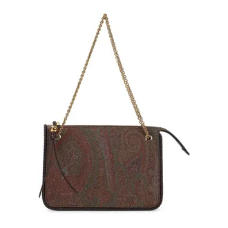 Etro Arnica Crossbody Clutch Tas - Dames - Tassen - Bruin - Maat: ONE Size Katoen