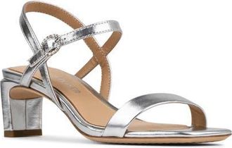 Donald J Pliner Block Heel Sandal in Silver at Nordstrom, Size 7