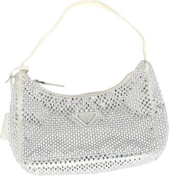 Prada Pre-owned Shoulder Bags, female, White, Size: ONE SIZE Pre-owned Fabric prada-bags