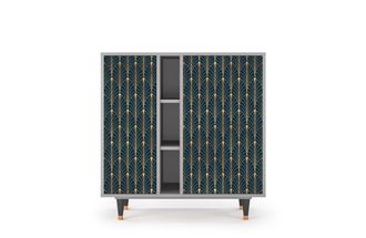 StoryZ Aparador azul y amarillo 3 puertas L 94 cm