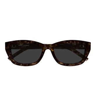 Saint Laurent Sunglasses Sl M153 002 Dark Brown/Grey Women