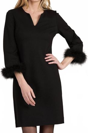 Tyler B&ouml;e Chelsie Ponte Feather Dress In Black