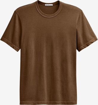 James Perse Rundhals-Kurzarm-T-Shirt aus leichtem Jersey