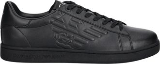 Emporio Armani Classic CC Sneakers - unisex - Schoenen - Zwart - Maat: 43 1/3 EU Leer