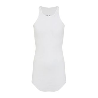 Rick Owens Sleeveless Tops, male, White, Size: M Basic Rib Tank