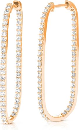 Vir Jewels 1.50 cttw Lab Grown Diamond Hoop Earrings in 14K Gold With Hidden Post For Women