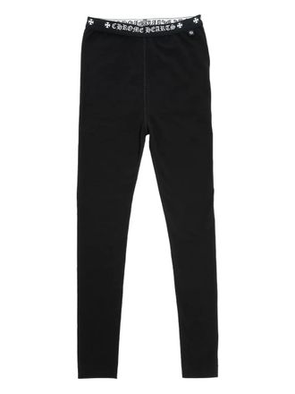 Chrome Hearts Leggings con logo - Nero
