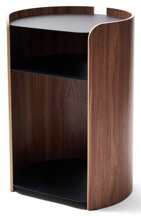 Apto Contour Wood & Steel Side Table in Black at Nordstrom