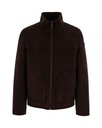 Colmar Tiled Suede Front-Zip Patch-Pocket Casual Jacket
