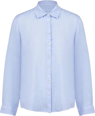 120% Lino Camicia a maniche lunghe - Blu