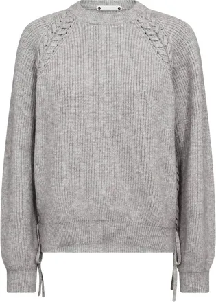 Co'Couture Roger CC Jersey de Cuello Redondo - Knitwear - Mujer - Gris - XS