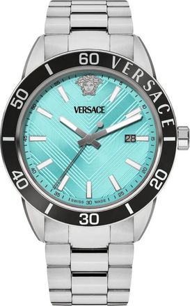 Versace Greca Urban Watch - Heren - Horloges - Blauw - ONE Size - Accessoires