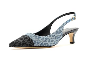Michael Kors Amara Toe Cap Sling Pumps Womens Shoes New Horizon Wash : 9.5 M, Leather/Synthetic