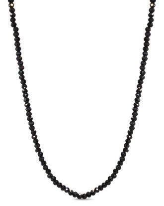 Jewelmak 14K Black Spinel Necklace
