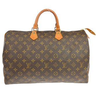 Louis Vuitton Speedy Handbag Monogram Canvas Brown Canvas Handbag (Pre-Owned)