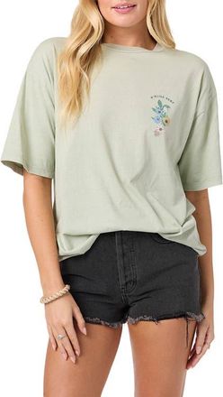 O'Neill Petal Oversize Cotton Graphic T-Shirt in Desert Sage at Nordstrom, Size Medium