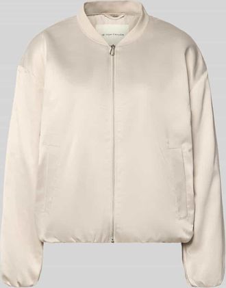 Tom Tailor Regular Fit Blouson mit College-Kragen in Sand, Gr&ouml;&szlig;e XXXL