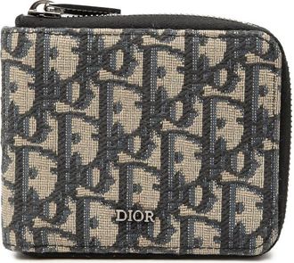 Dior Pre-owned Dior Oblique Canvas Zip Around Wallet Unisex ZMUV8V9OV0EUXN3S