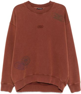 Ground-Zero Sweater met logoprint - Bruin