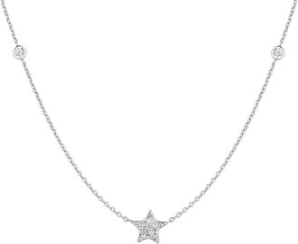Ariana Rabbani Diamond Star & Two Sided Diamond Necklace Gold